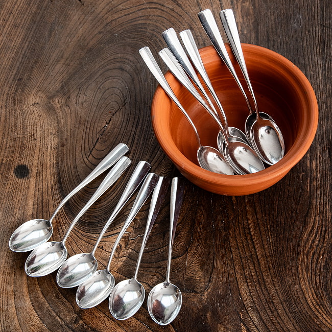 タイのアルミスプーン シンプルなミニタイプ 7 - シュッとしているのでたくさん買うのも楽しいですね。