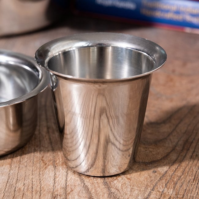 南インドのコーヒーカップとソーサーセット〔直径:約7.2cm〕 5 - コップの拡大写真です