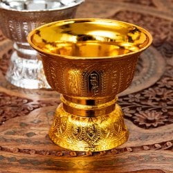 タイのお供え入れ 飾り皿 高さ：8.5cm程度 直径：10cm程度の画像