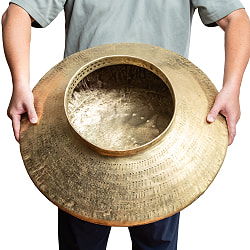 超特大!インドの巨大真鍮鍋 デグチ/ハンディ 直径60cm Degchi - サブ2