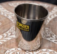 涼しげな音の鳴る ステンレスのチャイカップ [直径:約7cm×高さ:約8cm]