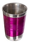 チリチリと音が鳴る!! ステンレスのチャイカップ -紫[直径6.5cm×高さ8.8cm]の商品写真
