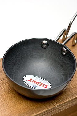 タルカパン[中] 黒 ノンスティック【約10cm】インド料理でスパイスをテンパリングする調理器具 - サブ2