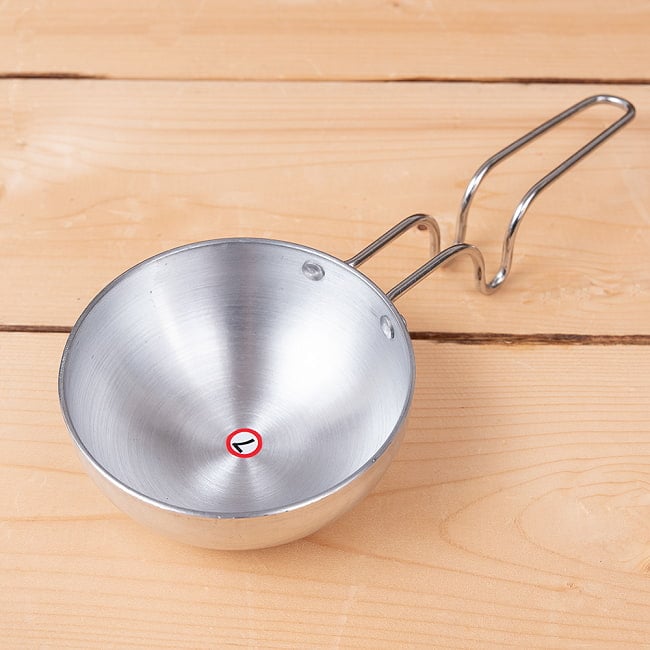 タルカパン - アルミ(約26cm)インド料理でスパイスをテンパリングする調理器具の写真タルカ,タドゥカ,tadka,テンパリング,バガール,baghar,フライパン,鍋,アヒージョ,アヒージョ鍋