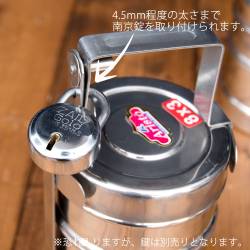 鍵が掛かる！インド3段ボンベイ弁当箱　ダッバーワーラー仕様【直径:約9.5cm 高さ:約25cm】 - サブ3