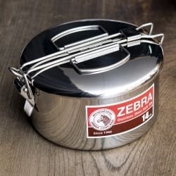 鍋にもなる タイのステンレス弁当箱 ZEBRAブランド - 14cmの商品写真