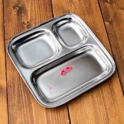 【送料無料・5個セット】3分割ランチプレート パウバジ用のお皿にも[22cm] の写真