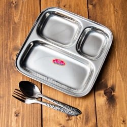 3分割ランチプレート パウバジ用のお皿にも[22cm]  - サブ2