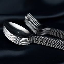 【24本入り！】タイ屋台のエンボススプーン&フォークセット - サブ2