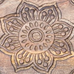 手彫りのマンゴーウッドトレイ スクエアSサイズ【30cm】 - サブ3