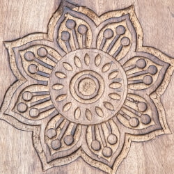 手彫りのマンゴーウッドトレイ スクエアMサイズ【37.5cm】 - サブ3