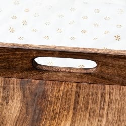 [訳あり価格]手彫りのマンゴーウッドトレイ スクエアLサイズ【45cm】 - サブ5