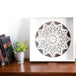 マンゴーウッドのミラーデコレーショントレイ スクエア【45cm】 - サブ2