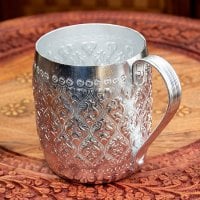 タイの飾りつきエンボス・アルミコップ【約8cm×9.5cm】