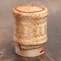 タイの竹製ごはんケース - 小