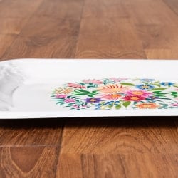 手描きカシミールペイントのステンレス・トレー長方形[38cm×27.5cm]  - サブ5