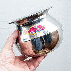 ステンレスのビリヤニ鍋　2〜3人分サイズ（約1400cc） - サブ4