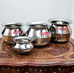 ステンレスのビリヤニ鍋　2〜3人分サイズ（約1400cc） - サブ5