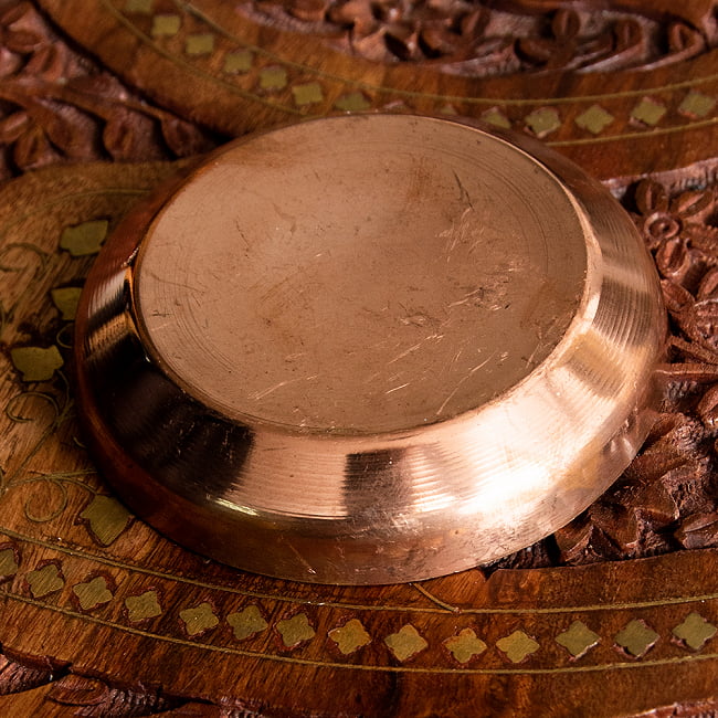 【祭壇用】銅製カトリ（小皿）　【直径：約8.5cm】 3 - 裏面の様子です。