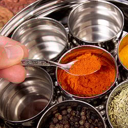 ふっくらシェイプ　円形スパイスボックス[直径約19cm] - サブ5