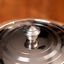 取っ手付きクリシュナポット- インドの鍋・ハンディ【直径約15.5cm】 - サブ4