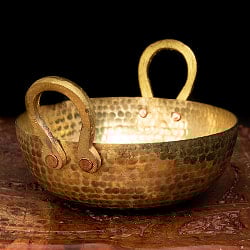 槌目仕立て調理用カダイ ブラス製  - 直径21cm - サブ2