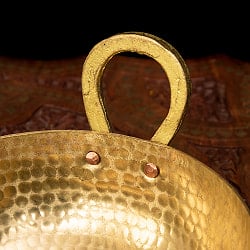 槌目仕立て調理用カダイ ブラス製  - 直径21cm - サブ3