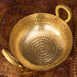 槌目仕立て調理用カダイ ブラス製  - 直径21cm - サブ4