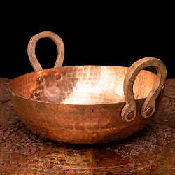 槌目仕立て高級調理用カダイ 銅製 - 直径23.2cm - サブ2