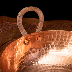 槌目仕立て高級調理用カダイ 銅製 - 直径23.2cm - サブ3