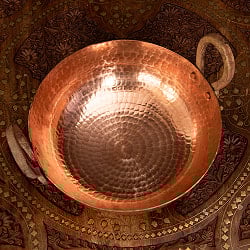 槌目仕立て高級調理用カダイ 銅製 - 直径23.2cm - サブ4