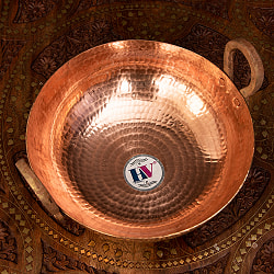 槌目仕立て高級調理用カダイ 銅製 - 直径27.5cm - サブ4