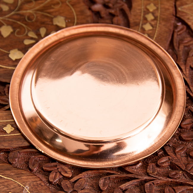 【祭壇用】銅製カトリ（小皿）　【直径：約9.5cm】 3 - 裏面の様子です。