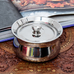 インドの小鍋 ステンレスハンディ 小ぶりサイズ 直径11cmの商品写真