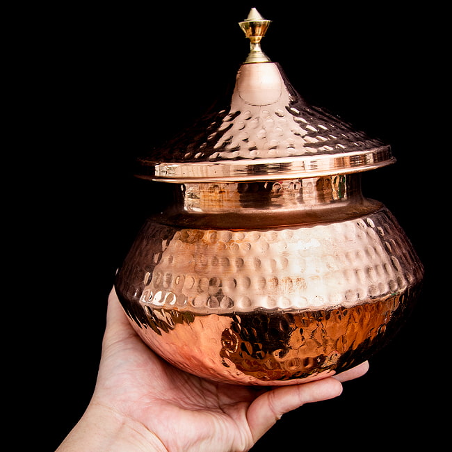 【蓋付き】ハンディカダイ - インドの鍋【直径約18cm】 6 - 4人分くらいのビリヤニに最適なサイズ感です。