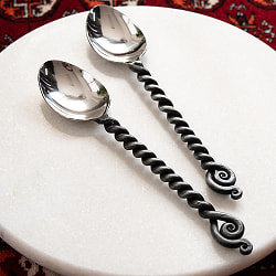 インドのアイアンカトラリー　らせんスプーン - サブ2