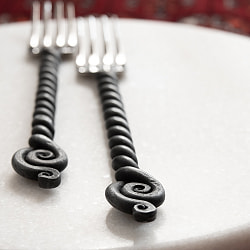 インドのアイアンカトラリー　らせんフォーク - サブ3