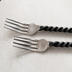 インドのアイアンカトラリー　らせんフォーク - サブ4