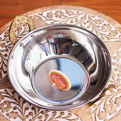 槌目銅装飾仕上げのステンレスカダイ[装飾持ち手付]サービングパン　食器・お皿〔約16.5cm〕 - サブ3