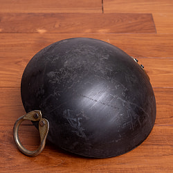 インドの屋台用鉄製カダイ（インド鍋　鉄鍋） - 直径：約26cm - サブ5