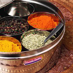 円形スパイスボックス　7種類のスパイスを入れられる！[直径約20.5cm] - サブ2