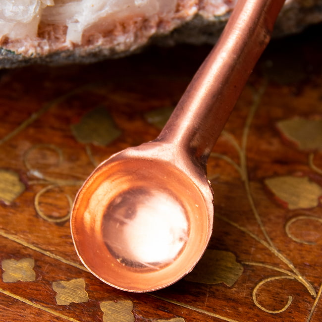 銅のミニスプーン 長さ：約11.5cm 2 - 細部を見てみました。