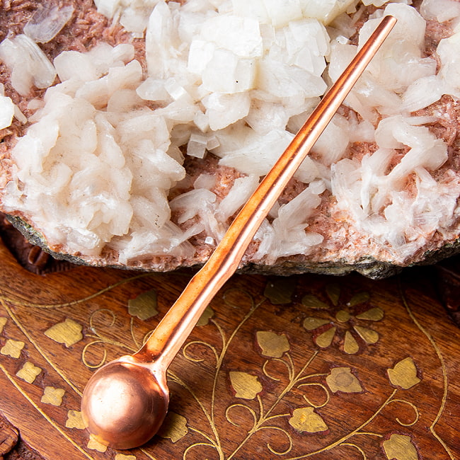 銅のミニスプーン 長さ：約11.5cm 3 - 裏面の様子です。