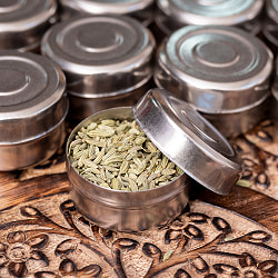 〔12個セット〕〔Mサイズ〕ステンレスの小さなマサラケース・スパイスケース小物入れ[約2.2cm×4cm] - サブ3