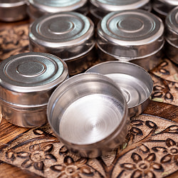 〔12個セット〕〔Mサイズ〕ステンレスの小さなマサラケース・スパイスケース小物入れ[約2.2cm×4cm] - サブ5