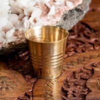 インドの礼拝用 ブラス製 プージャグラス カップ 高さ:約4cm