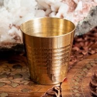 インドの礼拝用 ブラス製 プージャグラス カップ 高さ:約4.8cm