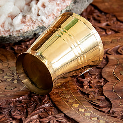 インドの礼拝用 ブラス製 プージャグラス カップ 高さ：約5.7cm - サブ4