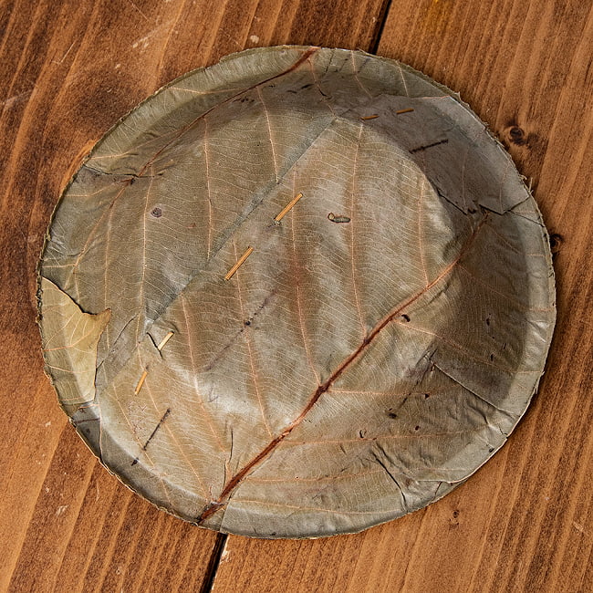 【約25枚セット】インドのリーフプレート ミニボウル 直径15cm 5 - 底面の様子です。