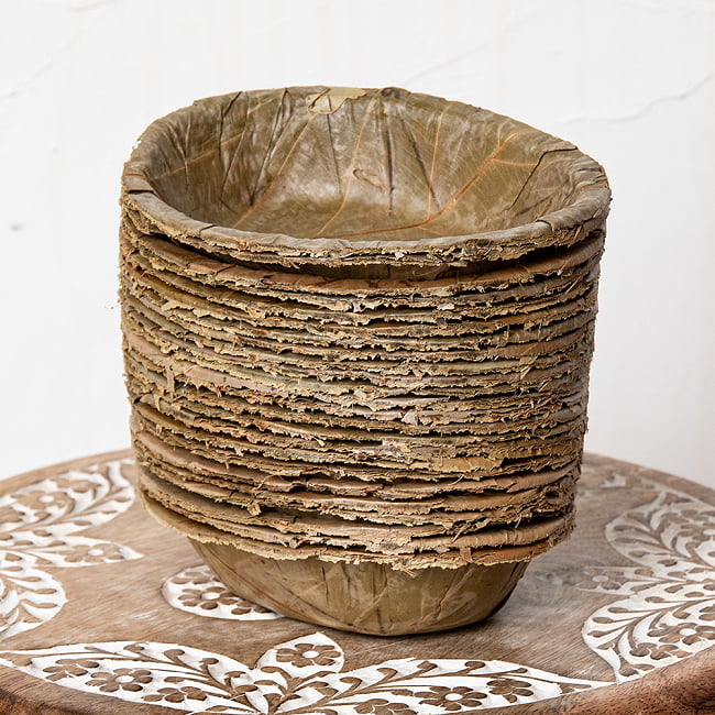 【約25枚セット】インドのリーフプレート オーバルボウル 15cmx11.5cm 2 - おおむね25枚入りです。